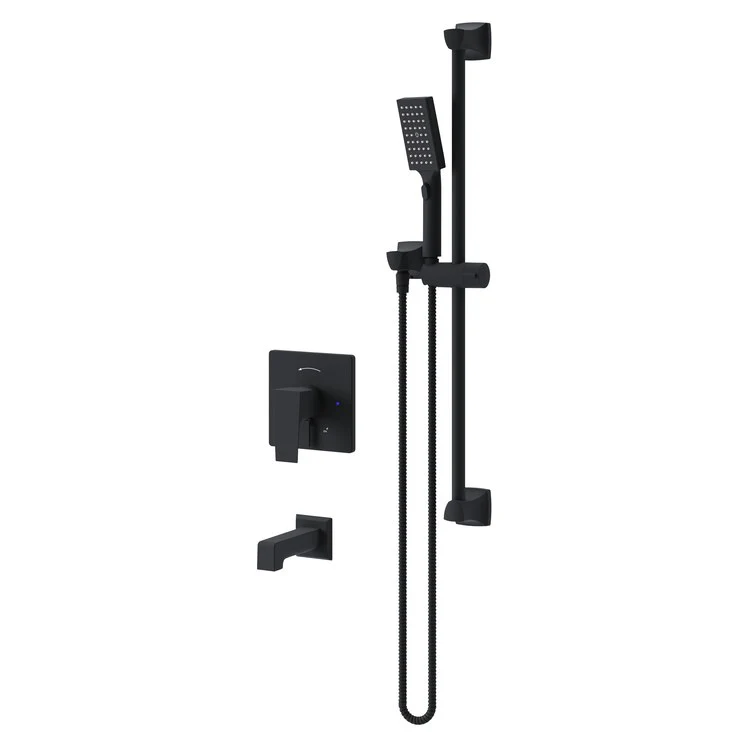 Tub and Shower Trim Verity HydroMersion Versaflex Integral Diverter 1 Lever Matte Black ADA 2.0 Gallons per Minute - Frankwebs