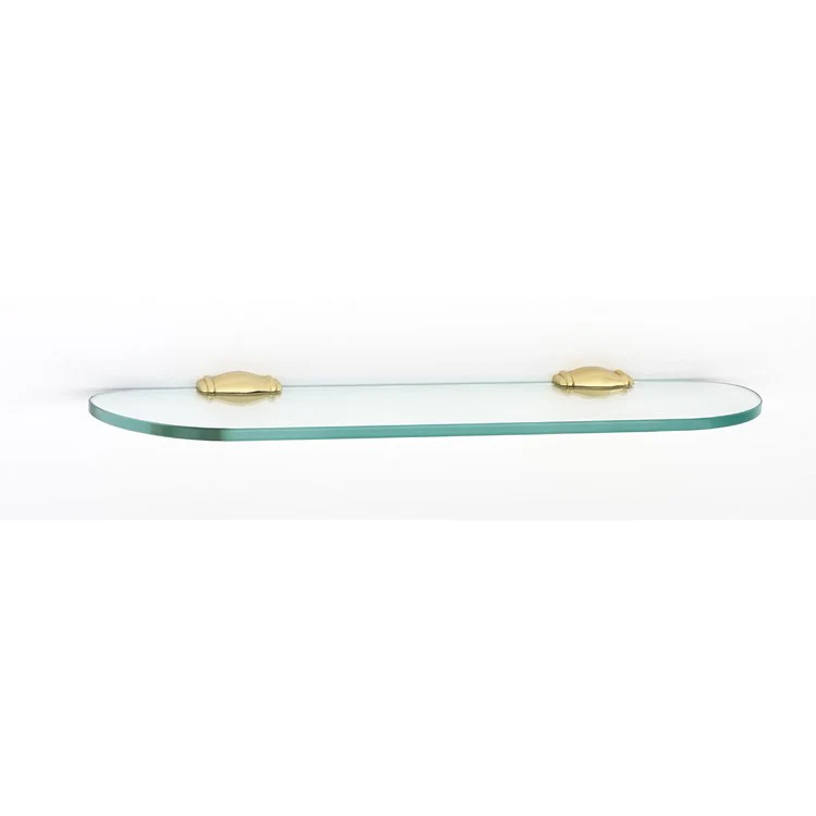 Shelf Charlie's Bath with Brackets Bronze 18 Inch Brass/Glass - Frankwebs