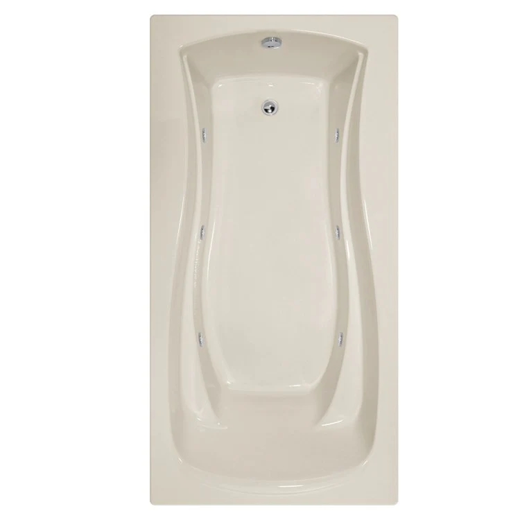 Combination Tub Designer Collection Charlotte 72 x 36 x 19 Inch Drop-In End Drain White Rectangle - Frankwebs