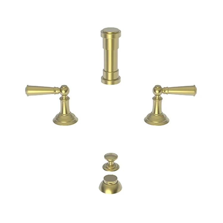 Bidet Faucet Aylesbury 8 to 16 Inch Spread 2 Lever ADA Satin Brass PVD - Frankwebs