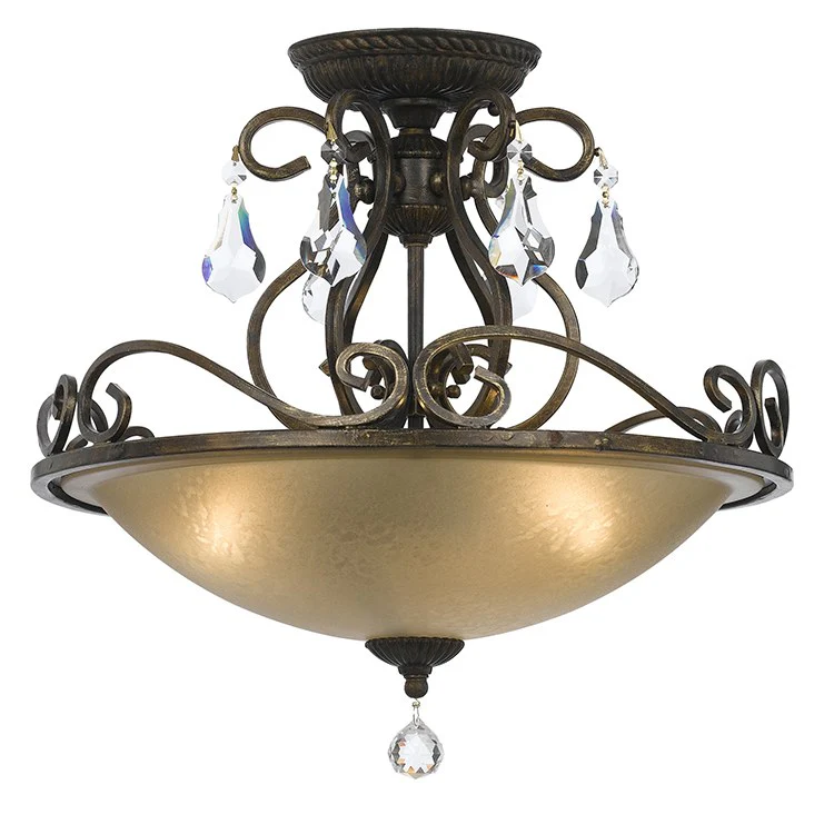 Ashton Three-Light Semi-Flush Mount Ceiling Fixture - Frankwebs