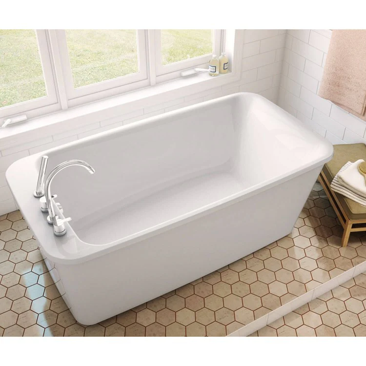 Freestanding Tub Lounge 64 x 34 Inch White End Rectangular - Frankwebs
