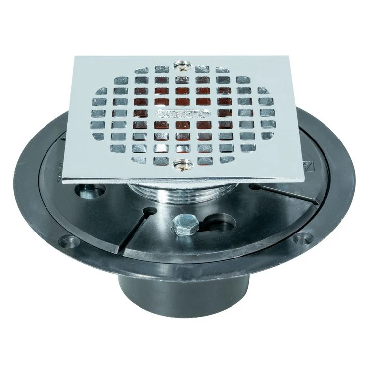 Shower Drain Square Low Profile Chrome ABS - Frankwebs