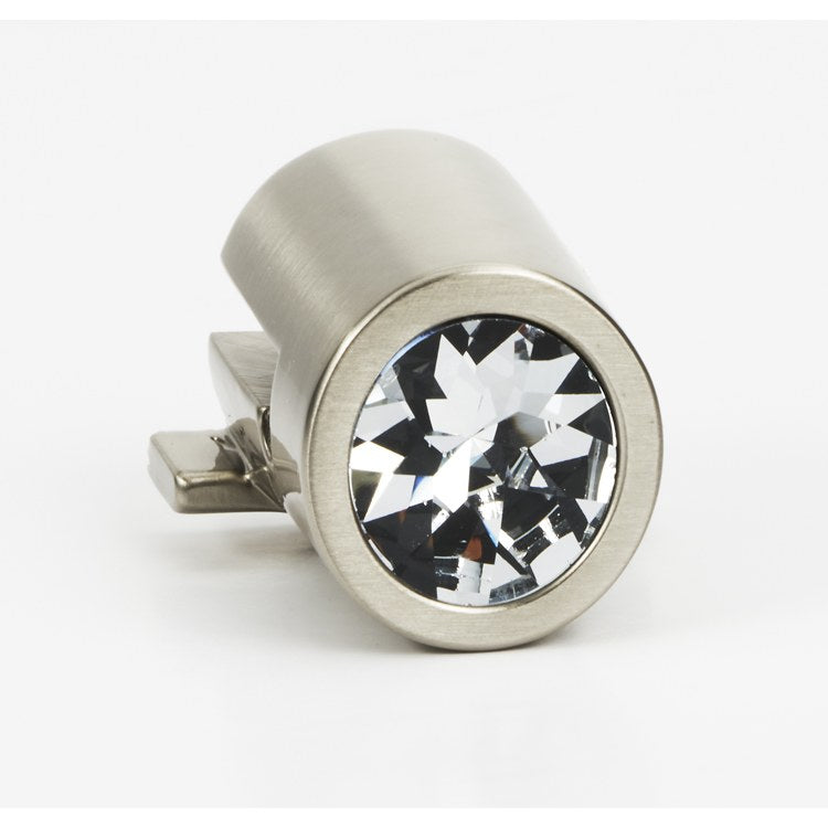 Post Ring Pull Crystal Small Round Polished Chrome 2-1/2 Inch Brass - Frankwebs