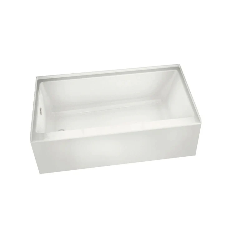 Tub Rubix 65-3/4 x 32 x 18-3/8 Inch Alcove Left White Acrylic - Frankwebs