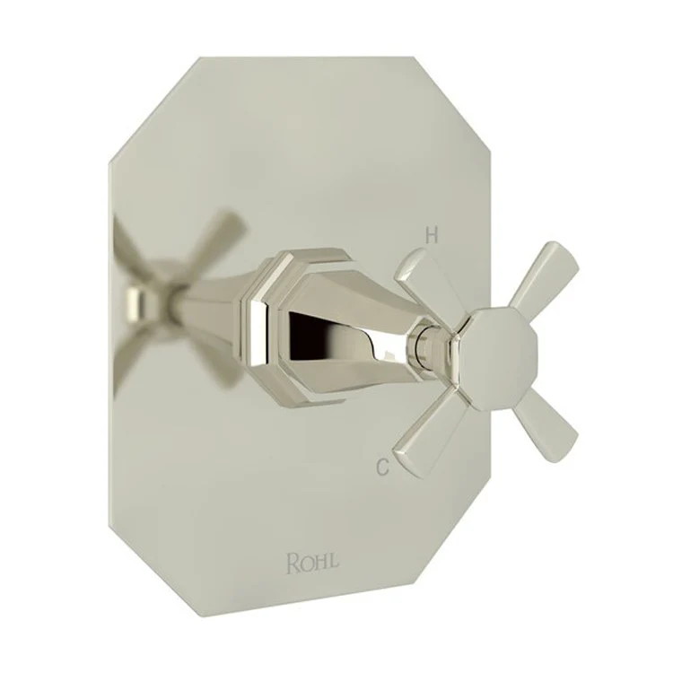 Pressure Balance Valve Trim Deco 1/2 Inch without Diverter 1 Cross Polished Chrome - Frankwebs