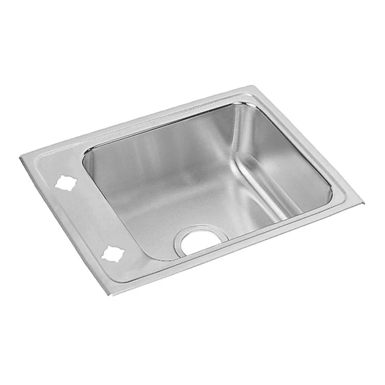 Classroom Sink Lustertone 22 x 17 Inch Single Bowl ADA Rectangular Lustrous Satin Drop-In Minimum Cabinet Size 27 Inch 5-1/2 Inch 18 Gauge - Frankwebs