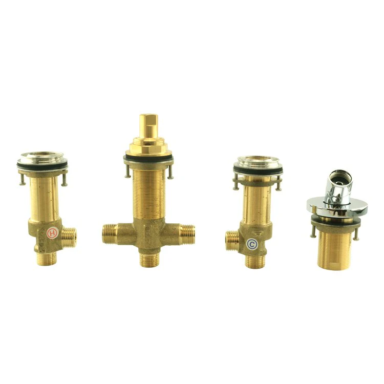 Rough-In 4 Hole Roman Tub Filler 1/2 Inch Forged Brass Polished Chrome - Frankwebs