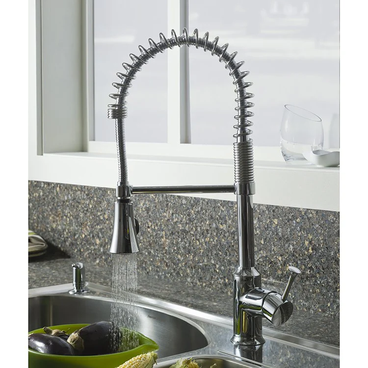 Pekoe Semi-Professional Single Handle Pull Down Kitchen Faucet 2.2 GPM - Frankwebs