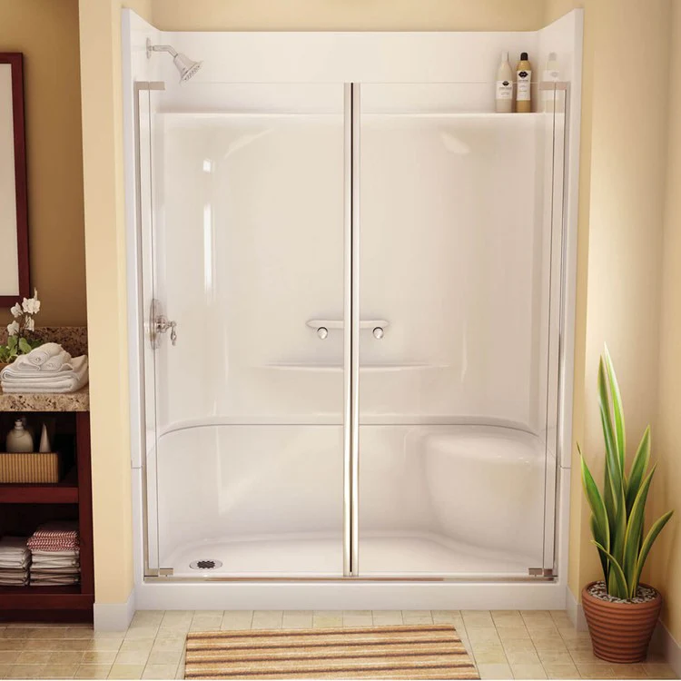 Shower Module KDS 3460 59-3/4 x 33-1/2 x 80-1/8 Inch AcrylX White 4 Pieces Right Hand Seat - Frankwebs
