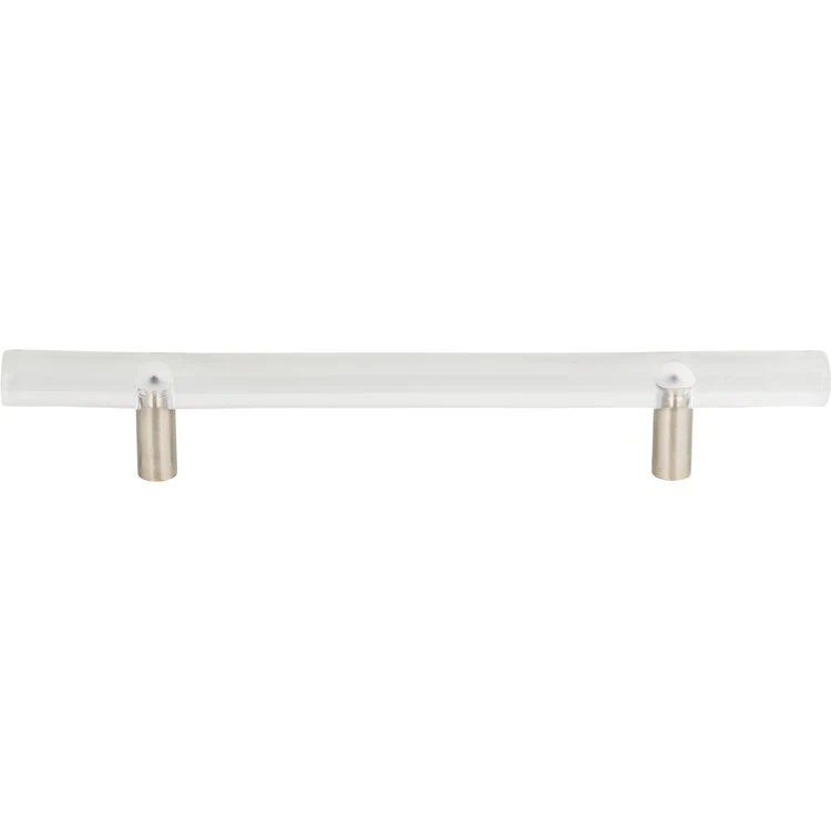 Drawer Pull Atlas Optimism Rail Brushed Nickel Lucite & Brass 5-1/16 Inch - Frankwebs