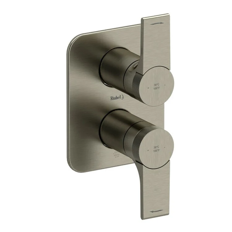 Thermostatic Valve Fresk Pressure Balance System Rectangular 4-Way 2 Lever Chrome 5-1/2W x 7-1/8H Inch - Frankwebs