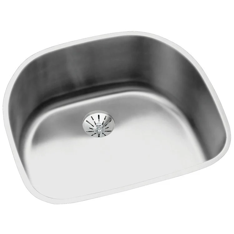 Kitchen Sink Lustertone Classic 23.625 x 21.25 Inch Single Bowl Perfect Drain Lustrous Satin Undermount Drain Location Rear Center - Frankwebs