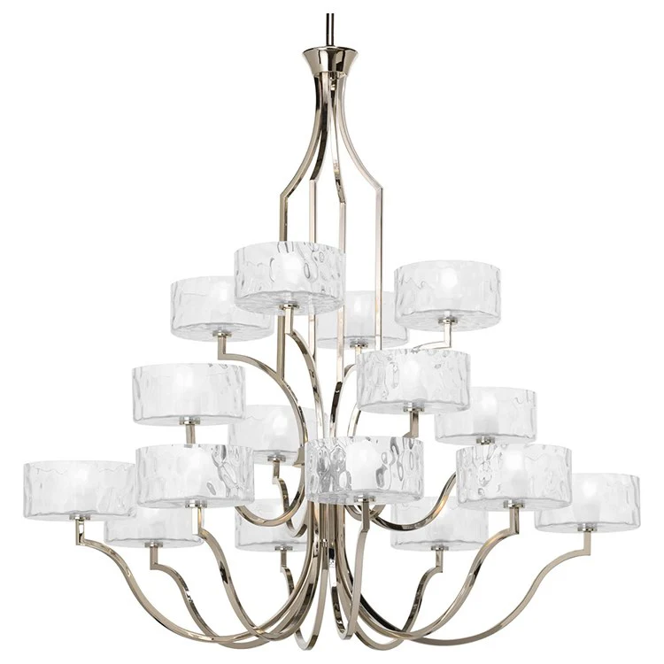 Caress Sixteen-Light, Three-Tier Chandelier with Bulbs - Frankwebs