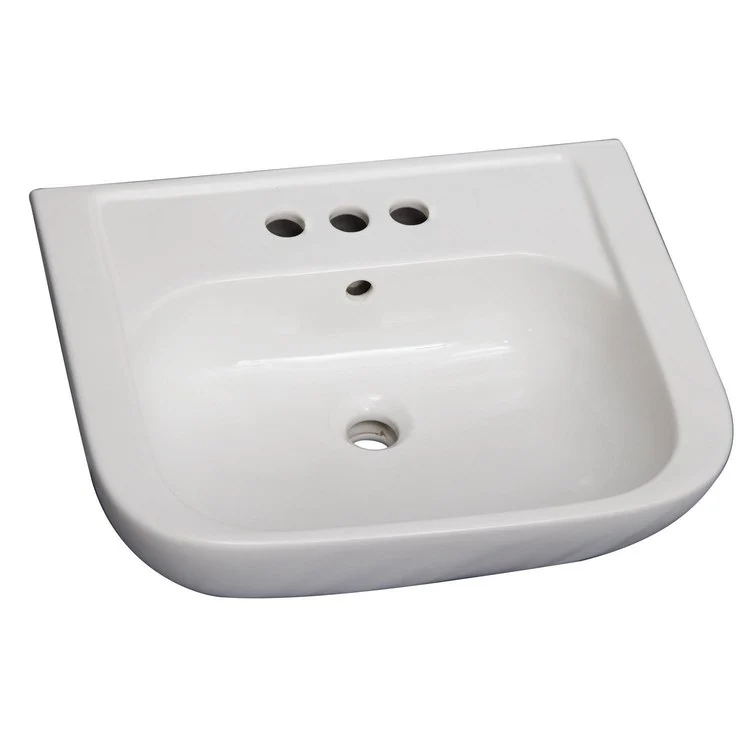 Lavatory Sink Caroline 450 Wall Hung 17-3/4 Inch 4 Inch Spread White - Frankwebs