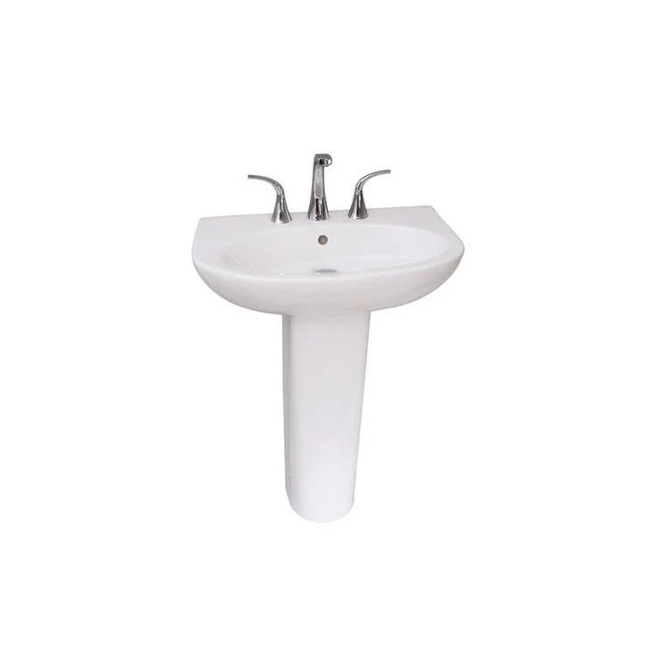 Pedestal Top Infinity 600 23-1/2 Inch White 8 Inch Spread Vitreous China - Frankwebs