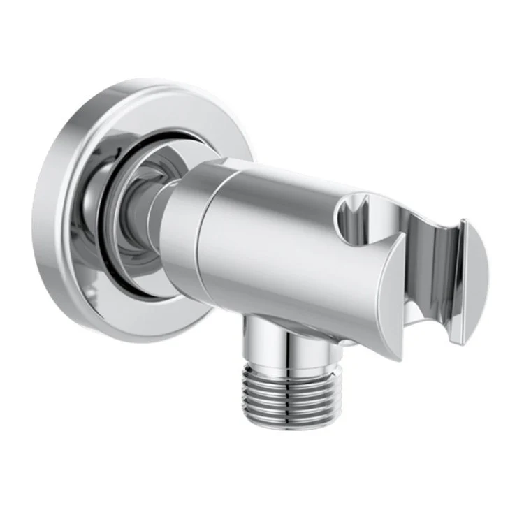 Handshower Holder Essential Wall Mount and Wall Elbow Supply Nest and Outlet Brilliance Luxe Steel Brass - Frankwebs