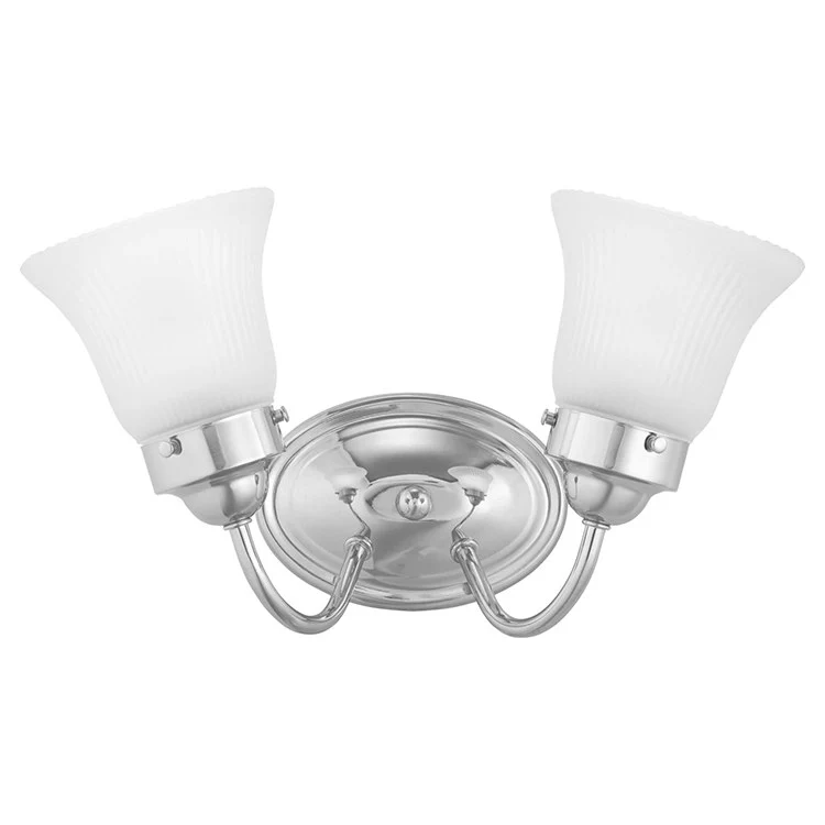 Fluted Glass Two-Light Bathroom Vanity Fixture - Frankwebs