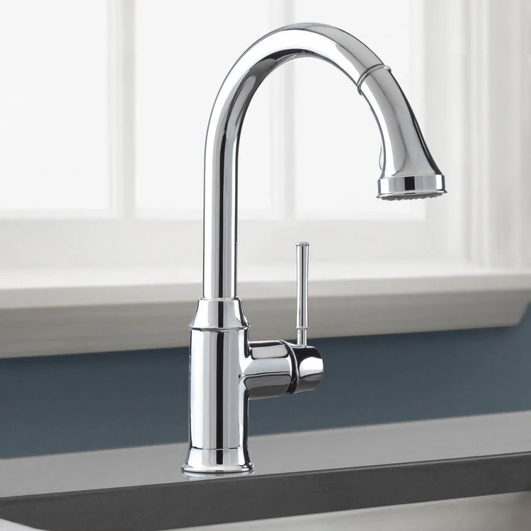 Talis C Single Handle Pull Down Kitchen Faucet with Dual Spray - Frankwebs
