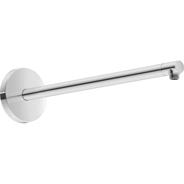 Shower Arm Round Escutcheon Chrome 19-1/8 Inch 1/2 Inch NPT Straight Wall Mount - Frankwebs