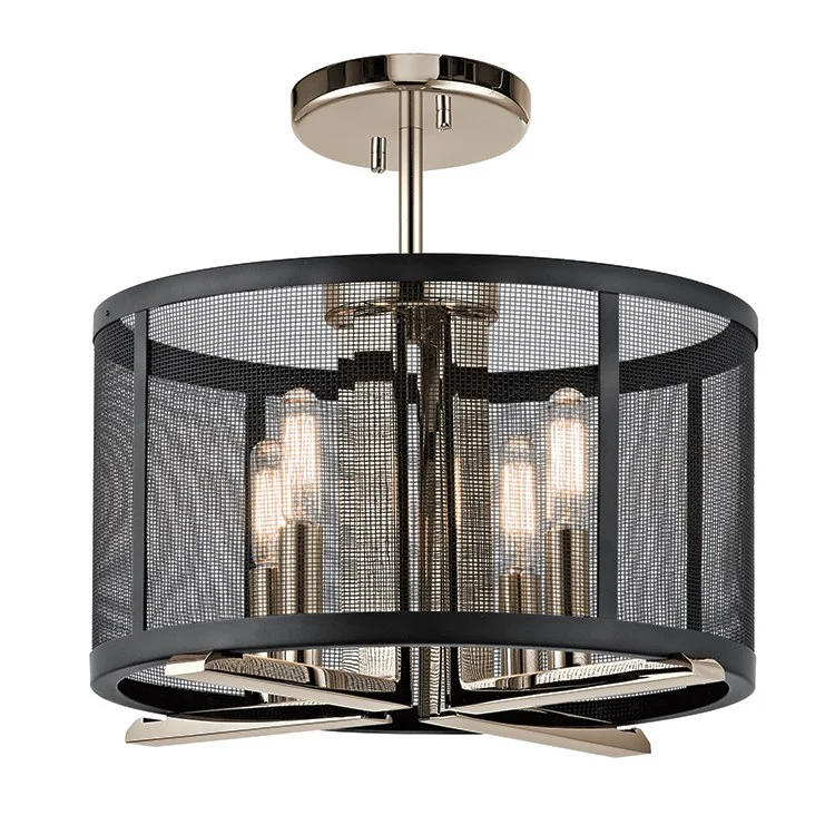 Titus Four-Light Pendant/Semi-Flush Mount Ceiling Fixture - Frankwebs