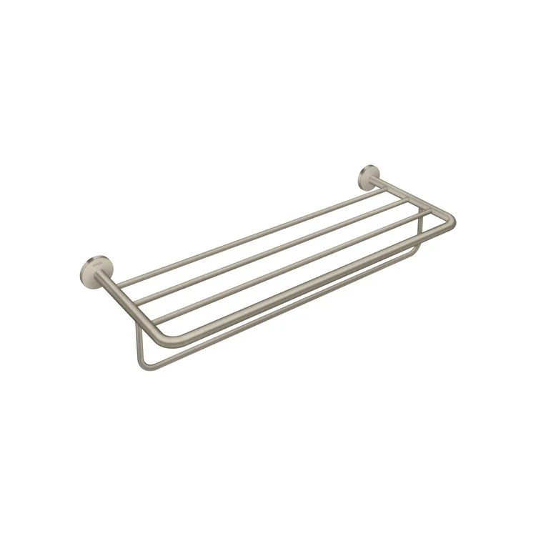Towel Rack Universal Circular Brushed Nickel 24 Inch Metal 9-7/8 Inch Wall Mount - Frankwebs