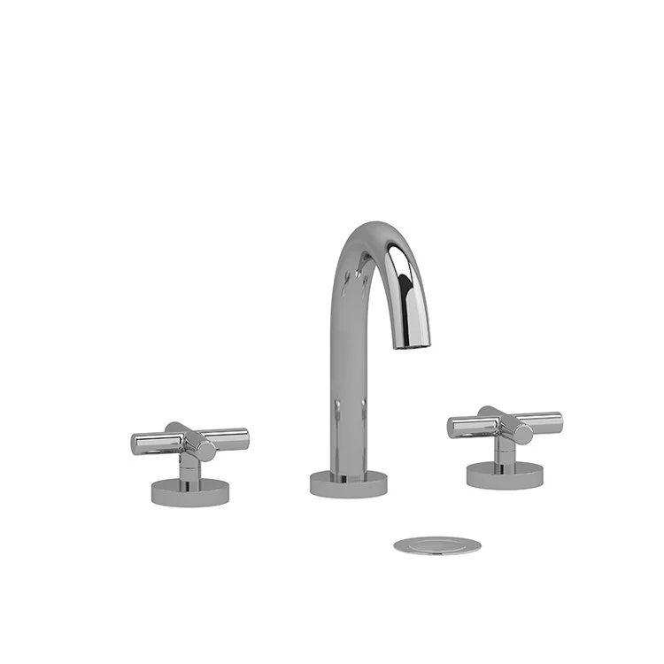 Lavatory Faucet Riu Widespread 8 Inch Spread 2 Cross ADA Chrome 1.2 Gallons per Minute - Frankwebs