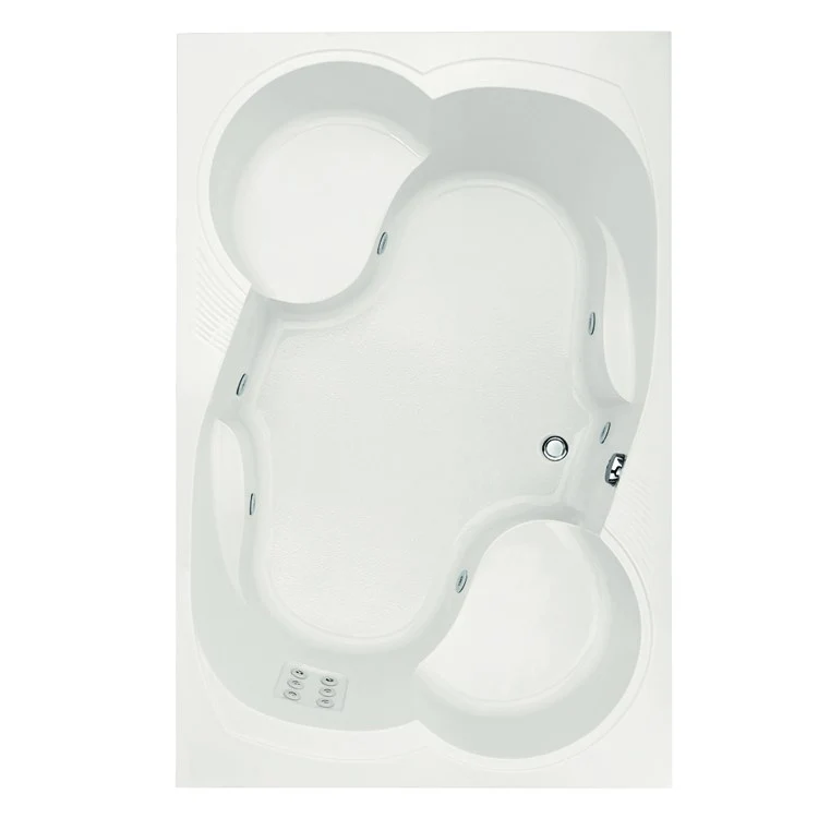 Whirlpool Tub Designer Collection Makyla 75 x 48 x 21 Inch Drop-In Bone Rectangle - Frankwebs