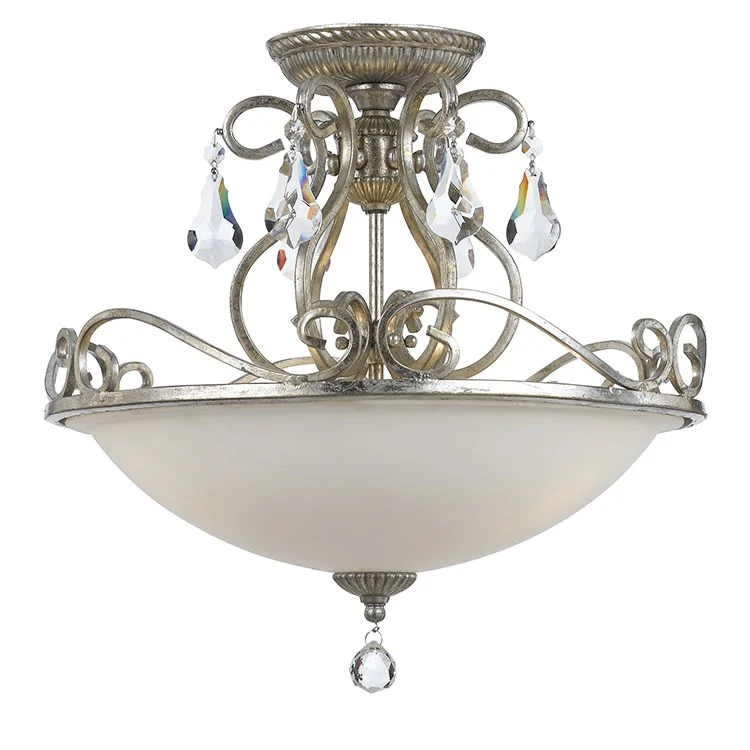 Ashton Three-Light Semi-Flush Mount Ceiling Fixture - Frankwebs