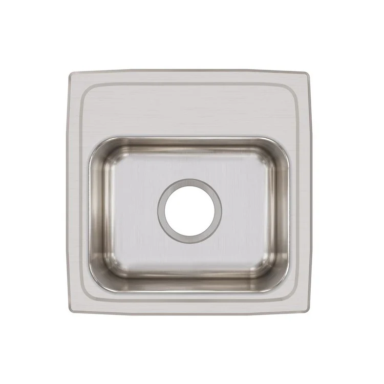 Bar Sink Lustertone Classic 15 x 15 Inch Single Bowl Kitchen Lustrous Satin Drop-In Square Drain Size 3-1/2 Inch - Frankwebs