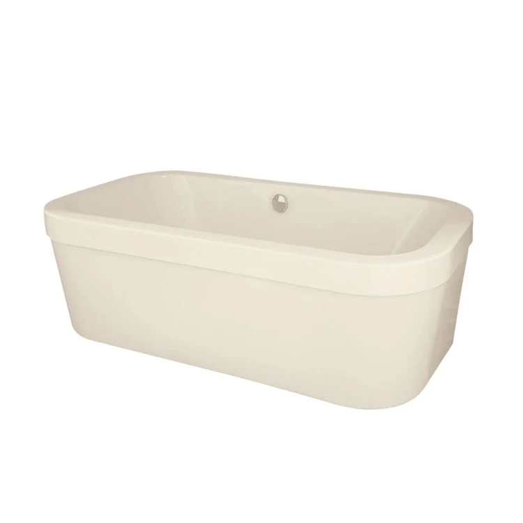Soaking Tub Designer Collection Elizabeth 72 x 40 Inch Freestanding Tub Only Center Biscuit Acrylic - Frankwebs