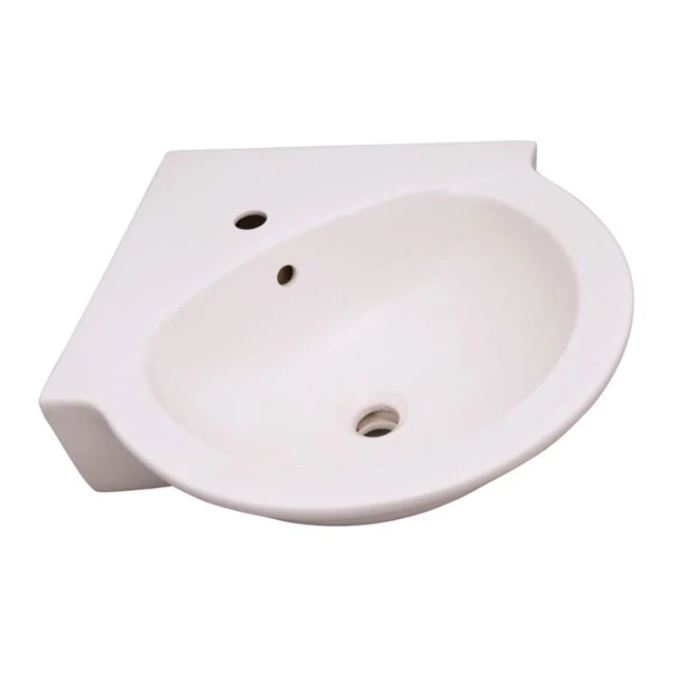 Pedestal Top Evolution Corner 23-1/2 Inch White Vitreous China - Frankwebs