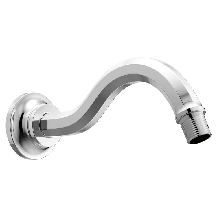 Shower Arm Beauclere with Flange Brilliance Black Onyx 1/2 IN NPT Brass Wall Mount - Frankwebs