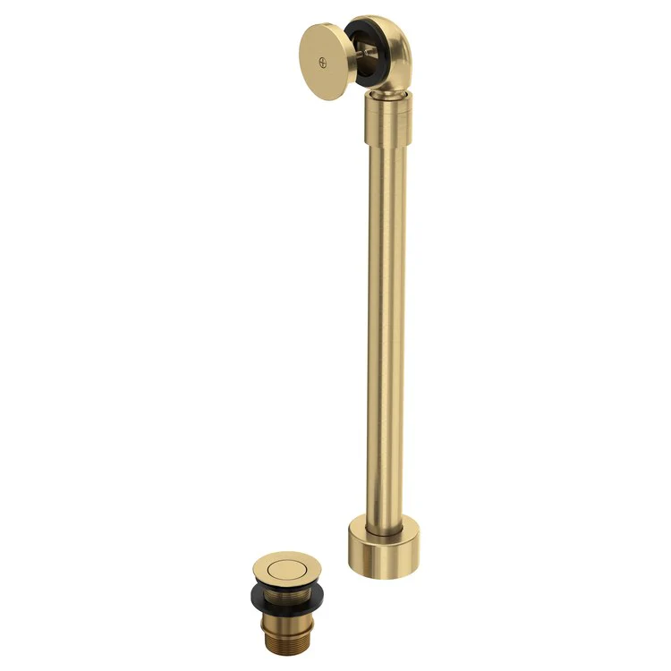 Tub Drain Freestanding 3 x 22-1/4 Inch Antique Gold - Frankwebs