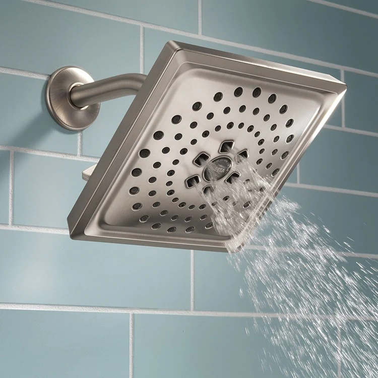 H2Okinetic Three-Function Square Rainfall Shower Head - Frankwebs