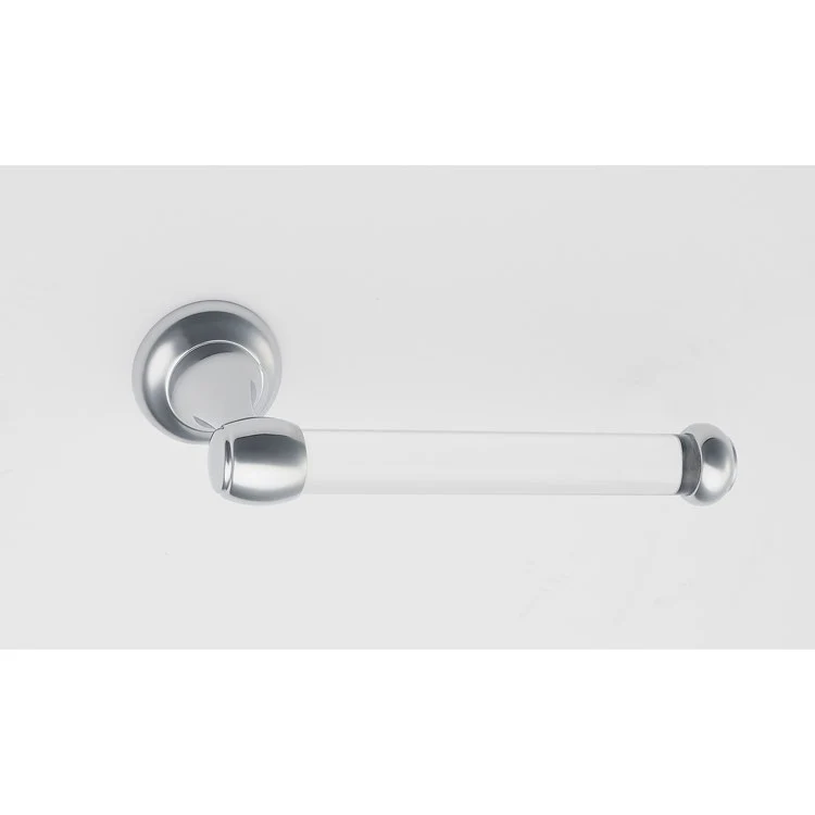 Toilet Paper Holder Royale Acrylic Bath Single Post Satin Brass 7-1/16 Inch 3-1/8 Inch Wall Mount - Frankwebs