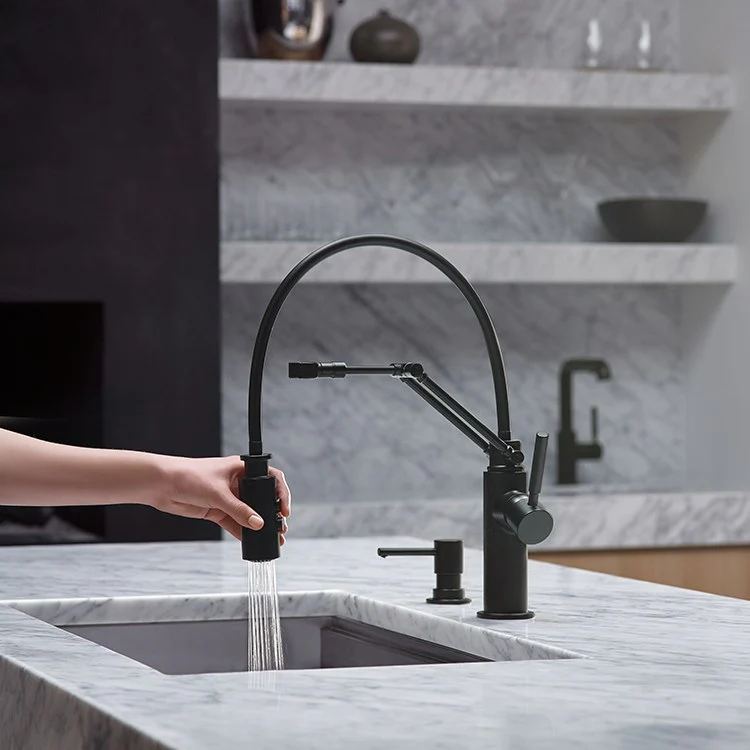 Solna Single Handle Articulating Kitchen Faucet - Frankwebs