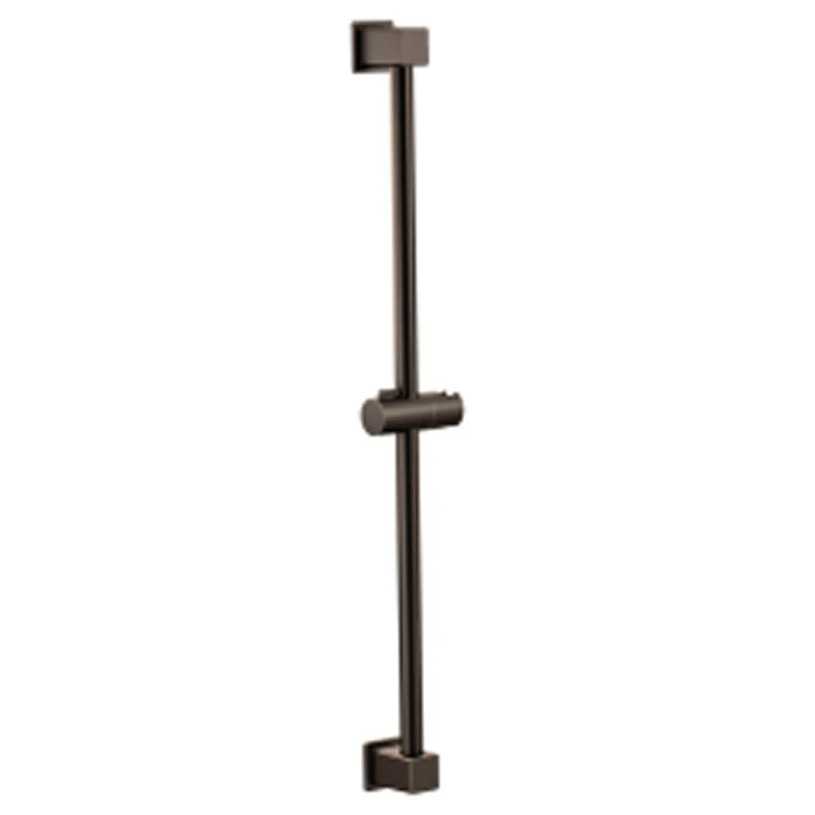 Slide Bar Square with Handshower Holder 30 Inch Matte Black Brass - Frankwebs