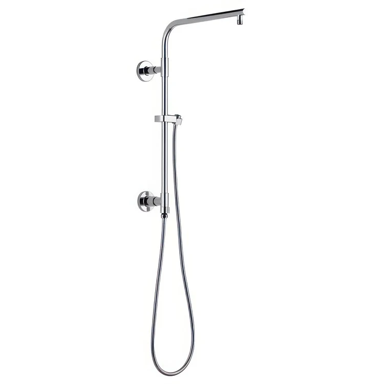 Shower Column Emerge Universal Showering Components Round Contemporary Lumicoat Chrome 18 Inch - Frankwebs