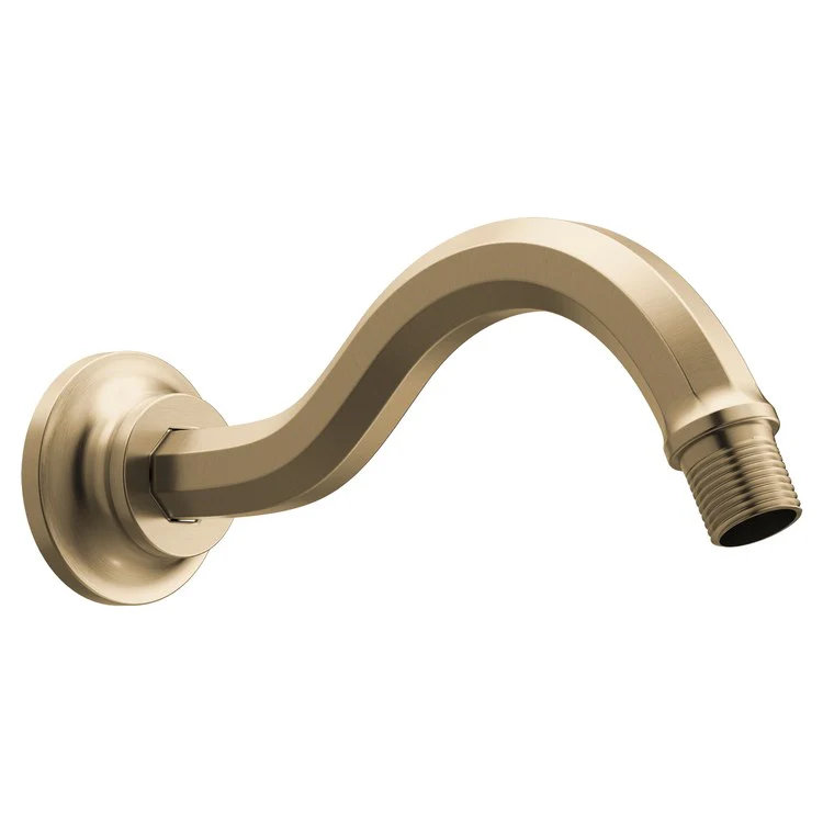 Shower Arm Beauclere with Flange Brilliance Black Onyx 1/2 IN NPT Brass Wall Mount - Frankwebs