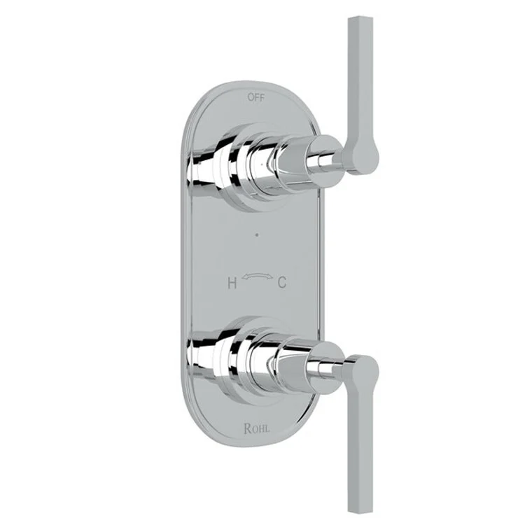 Thermostatic Trim Lombardia 1/2 Inch with Diverter 2 Metal Lever Satin Nickel 6.7 Gallons per Minute Brass - Frankwebs