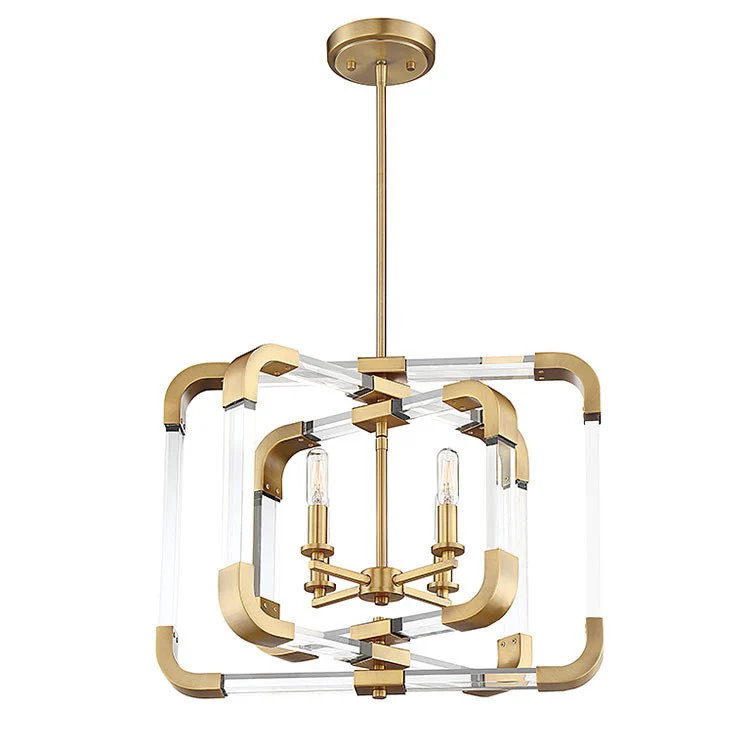 Rotterdam Four-Light Convertible Semi-Flush Mount Ceiling Fixture - Frankwebs