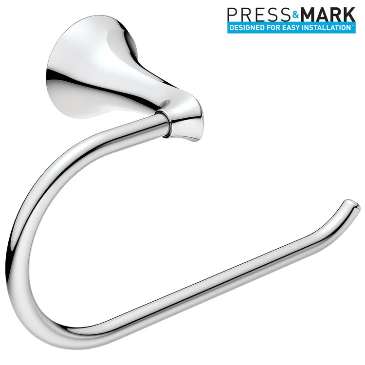 Toilet Paper Holder Darcy Euro with Press and Mark Chrome Zinc 9 x 5-1/5 x 3 Inch 3-3/8 Inch Wall Mount - Frankwebs