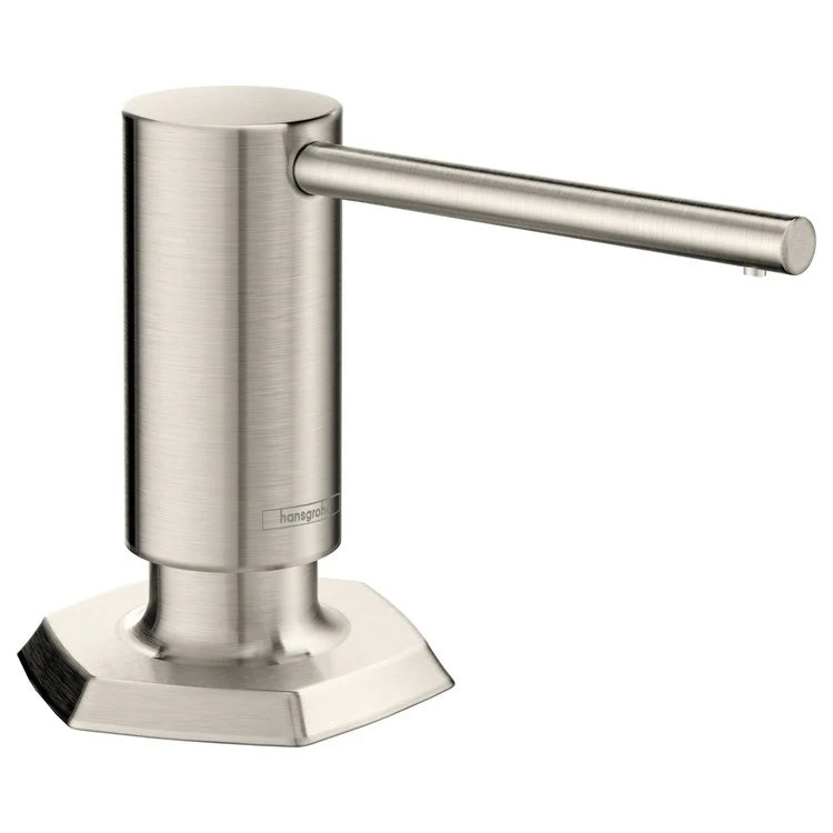 Soap Dispenser Locarno Steel Optic Deck Mount Plastic Metal Pump 16 Fluid Ounce - Frankwebs