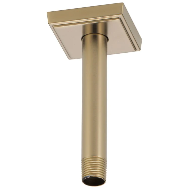 Shower Arm Universal Showering with Square Flange Brilliance Luxe Gold 6 Inch 1/2