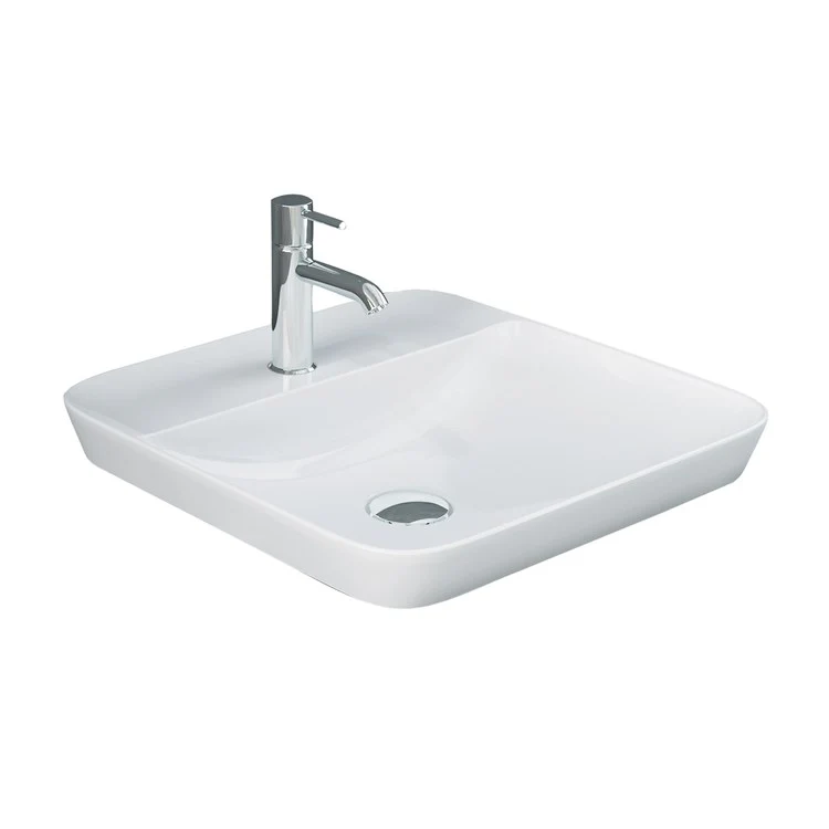 Lavatory Sink Variant Drop In with Deck 16-1/2 Inch Square White - Frankwebs