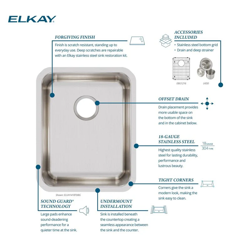 Sink Kit Lustertone Iconix 16.5 x 20.5 Inch Single Bowl Luminous Satin Bottom Grid Drain Strainer - Frankwebs