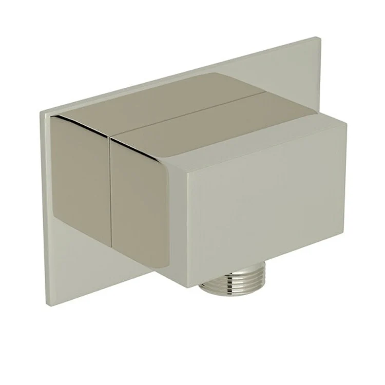 Handshower Elbow Square Outlet Brass Polished Nickel 1/2IN Female NPT Inlet 1/2IN Male Outlet - Frankwebs