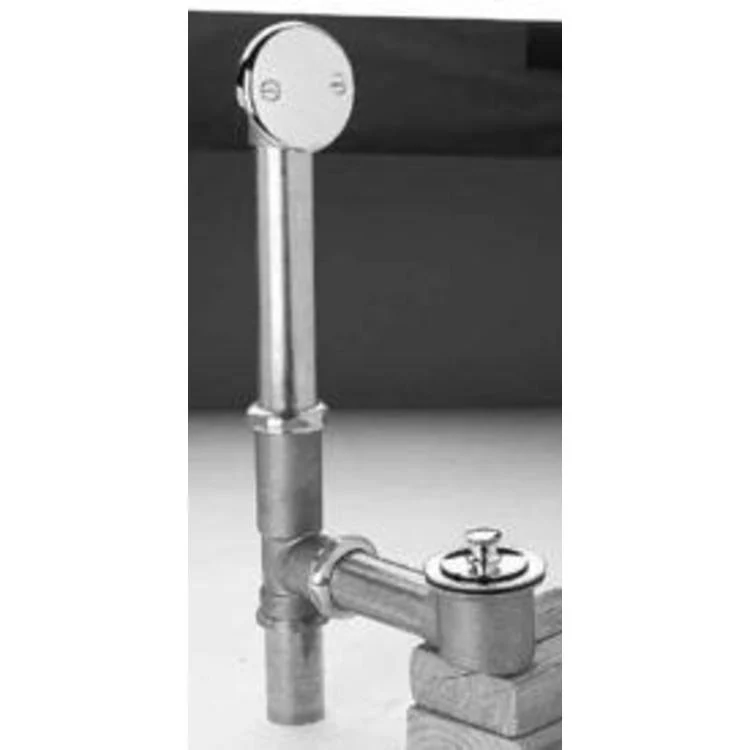 Waste and Overflow Assembly with Brass Push eN Lift Closure Chrome Plated 1-1/2 Inch 17 Gauge Brass - Frankwebs