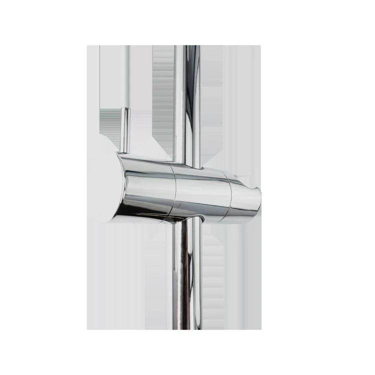 Slide Bar with Round Escutcheon 24 Inch Polished Chrome Brass Wall Mount - Frankwebs